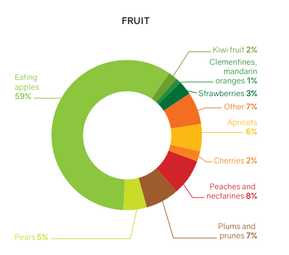 Graphic fruit sector